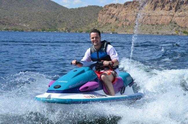 Jet Skiing at Saguaro Lake, Arizona