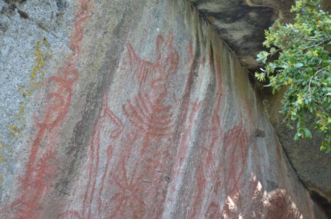 Pictographs at hospital rock Potwisha, Sequoia National Park