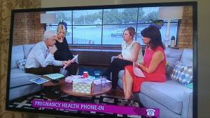 Me on This Morning with Philip Schofield and Holly Willoughby talking about hyperemesis gravidarum